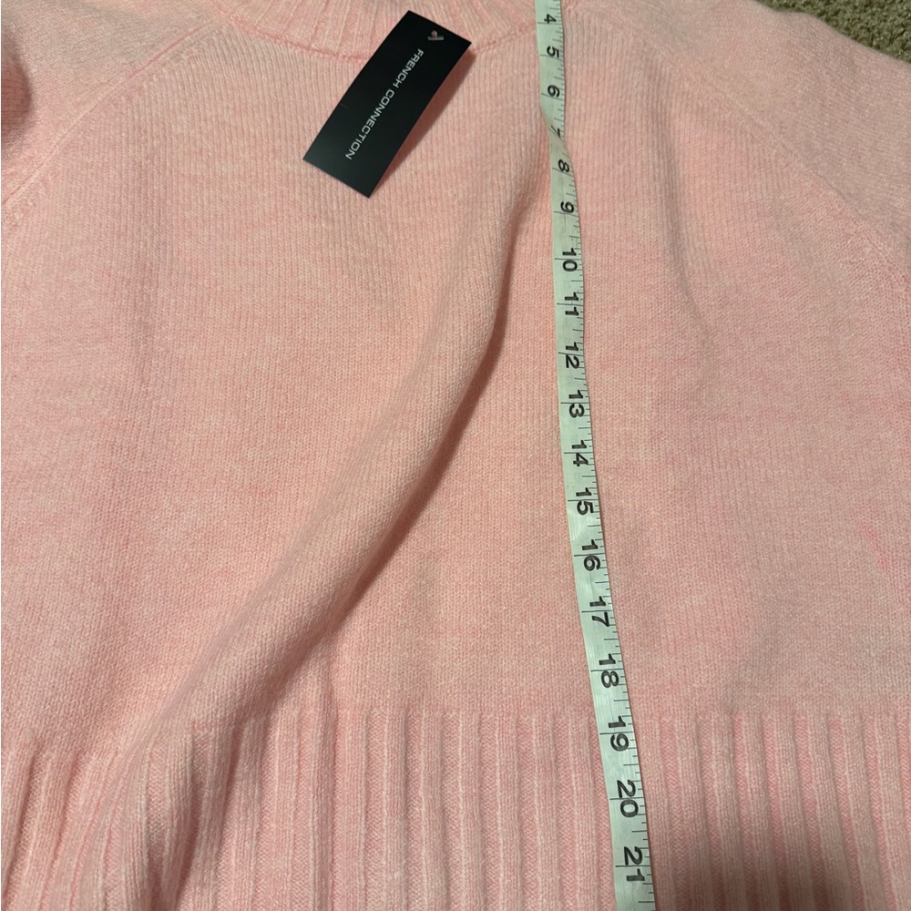 French Connection Suzie Crew Neck Soft Pink Crew Neck Sweater Sz Large Comfy - Picture 3 of 7
